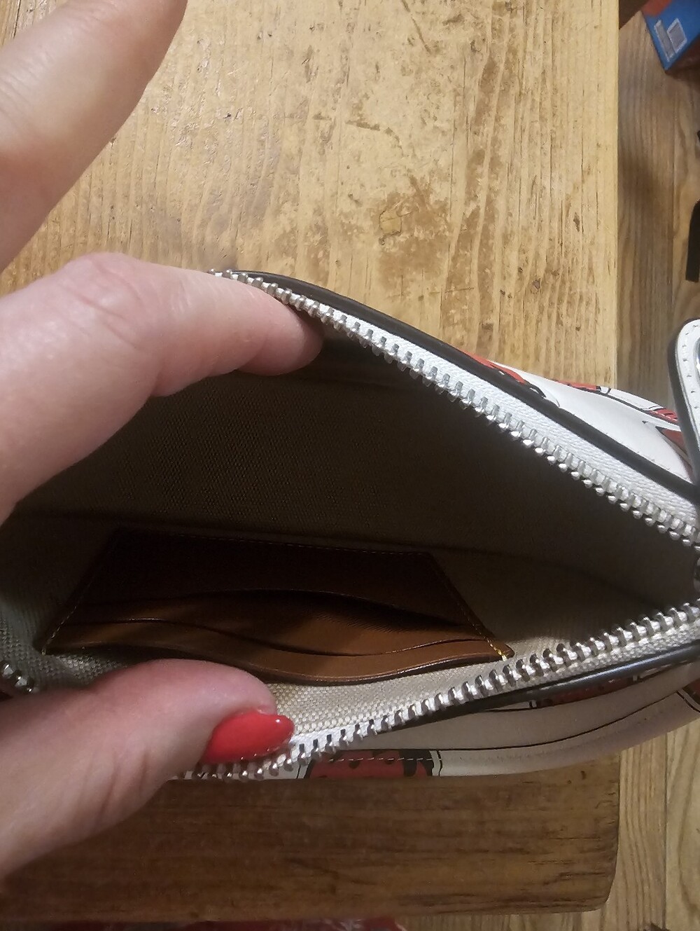 Coach Strawberry Print Cream Mini Shoulder Bag - Picture 5 of 5